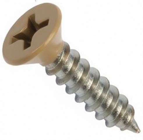 6A125SPF0Z/AL 6A X 1 1/4 PH FLAT SMS ZINC PT.ALMOND